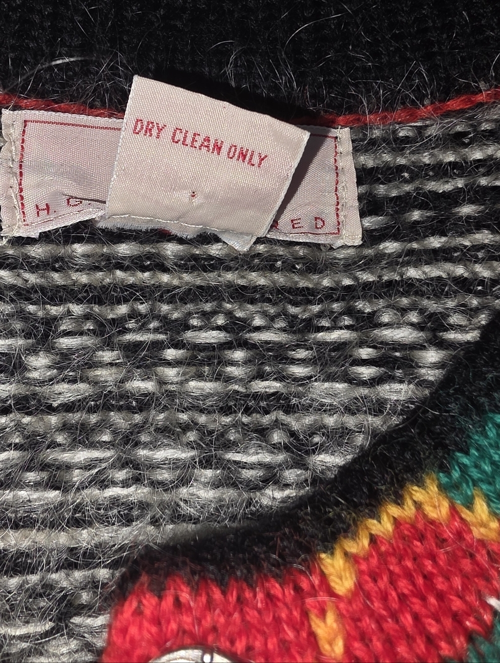 H.G. Preferred Norwegian Wool Cardigan Nordic Fair Isle Sweater Toggle L - Picture 9 of 9